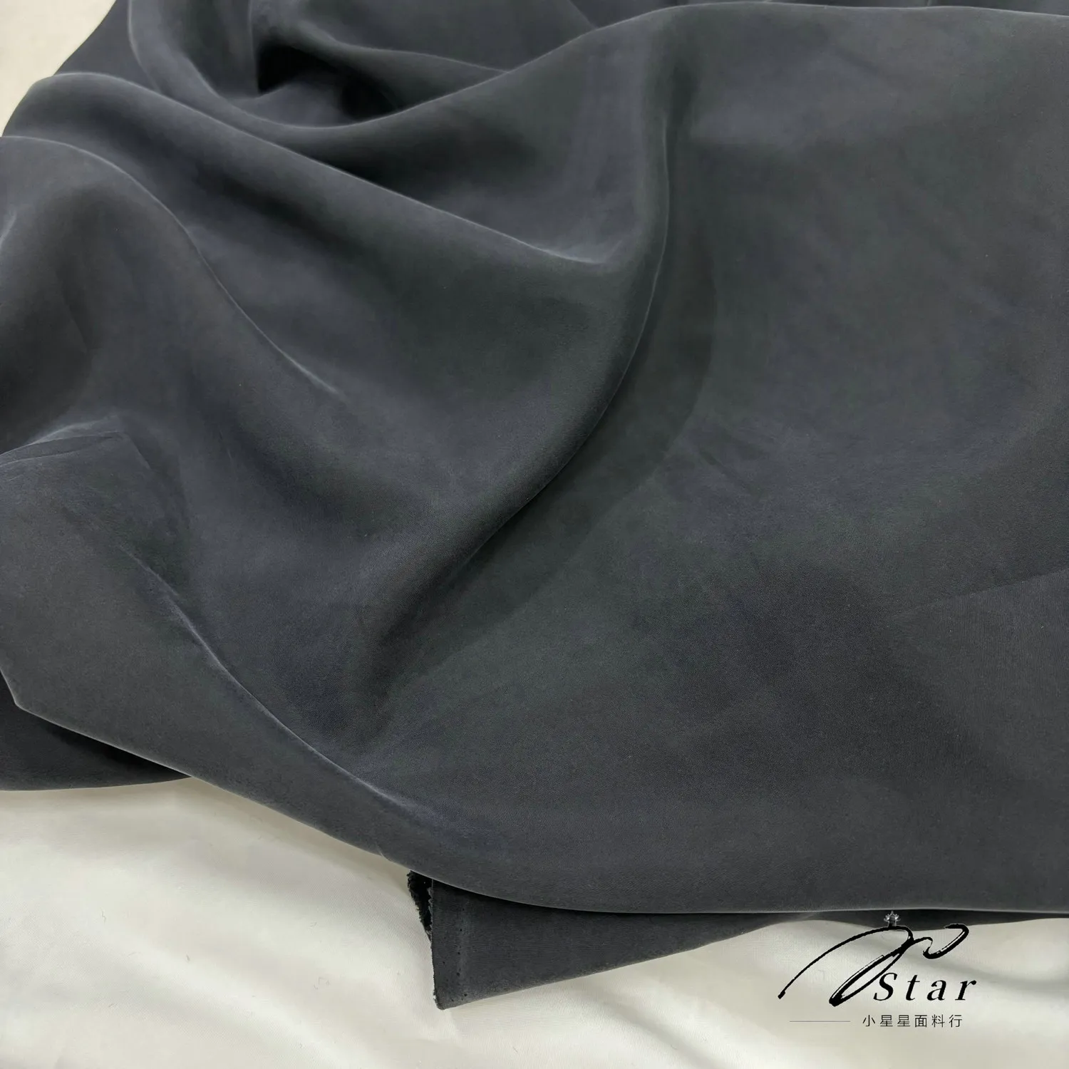 Silk Heavy Black Stone Washed Distressed Cranreuch Silk Fabric Wide Leg Pants Shirt Silk Satin Fabric Summer