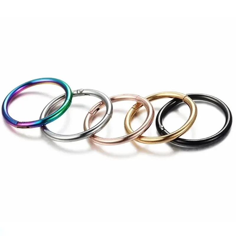 5Pcs 16G Nose Ring Hoop Stainless Steel Nose Piercing Nose Septum Ring Helix Ear Cartilage Earrings Piercing Punk Body Jewelry