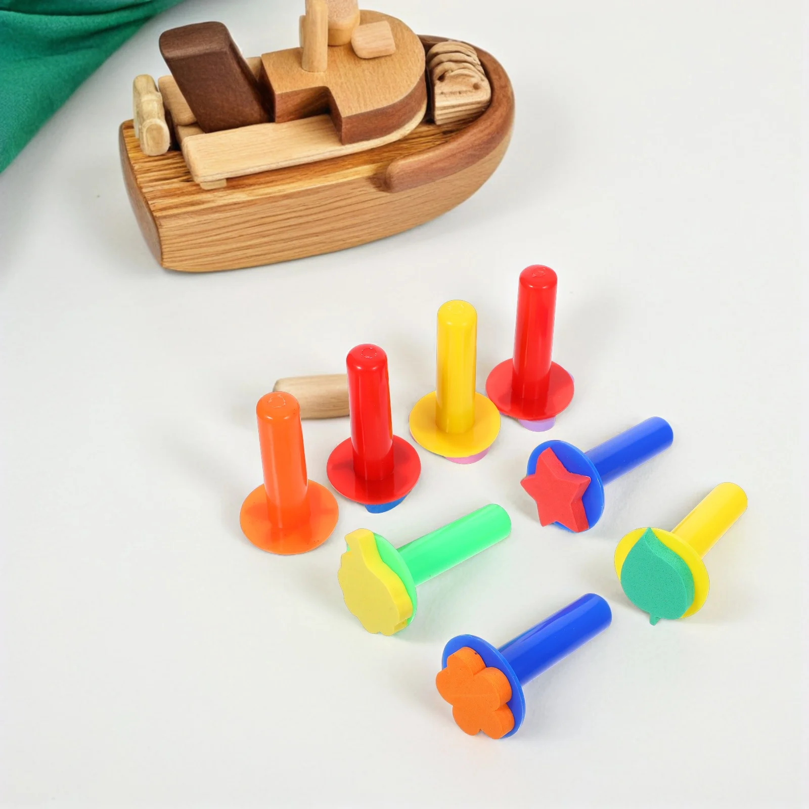 

32Pcs Kids Painting Sponges Set Assorted Shapes Soft Durable Easy Classroom Birthday Parties Painting Sponge Kit