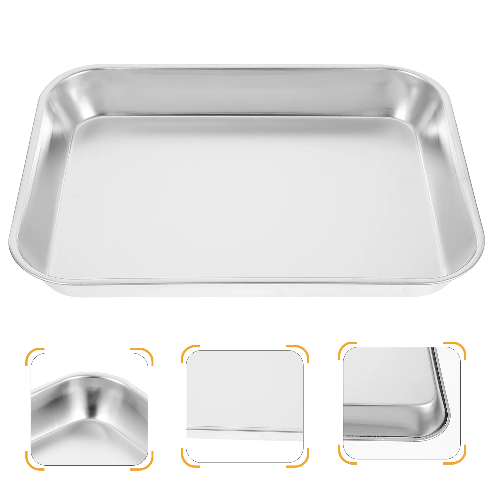 

Stainless Steel Surgical Tray Square Storage Medical Instrument Injection Tray Medical Plate