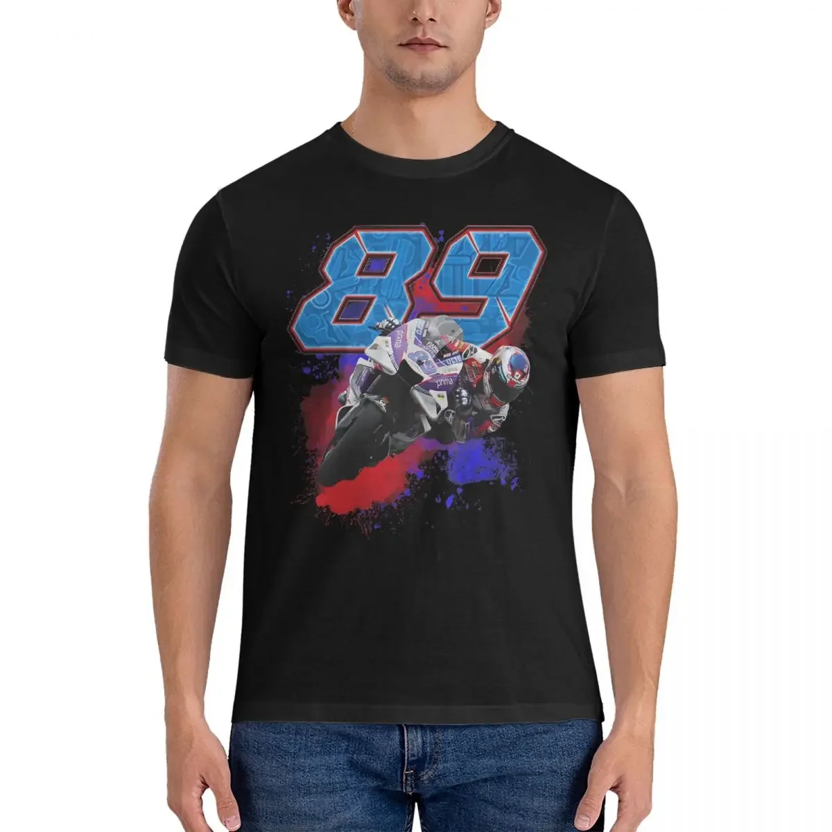 Round Collar T-Shirt Cotton Gift Idea Tops heavyweight Jorge Martin Racing Men's T Shirts MOTO The GP Unique Tees Short Sleeve