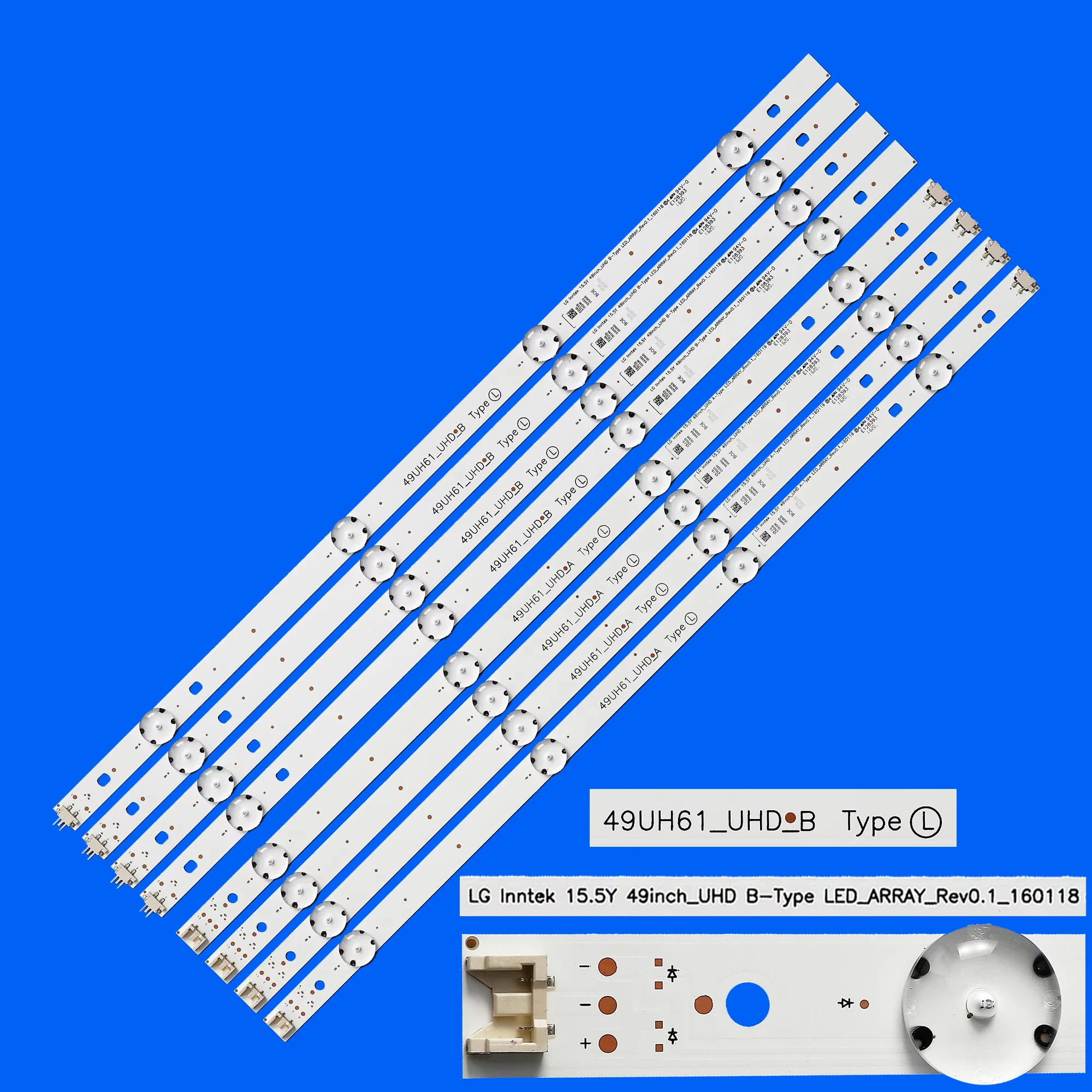 New 8 PCS/set LED Backlight Strip For LG 49LH510V 49LJ510M 49LH570A 49UM6950 49LH51_FHD_A/B SSC_49inch_FHD_A B 49LH5100 49LH5700