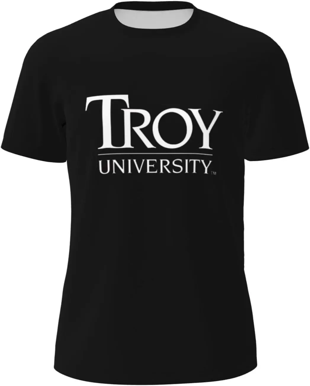 Troy University Men'S Crew Neck T-Shirt, Dry Moisture Wicking, Breathable Mesh Short Sleeve