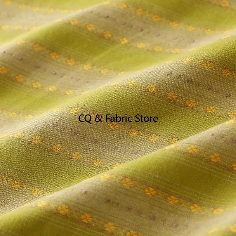 

Винтажная тканая жаккардовая ткань ручной работы из чистого хлопка с рваными цветами в полоску для рубашек, платьев, детской одежды, шитья одежды