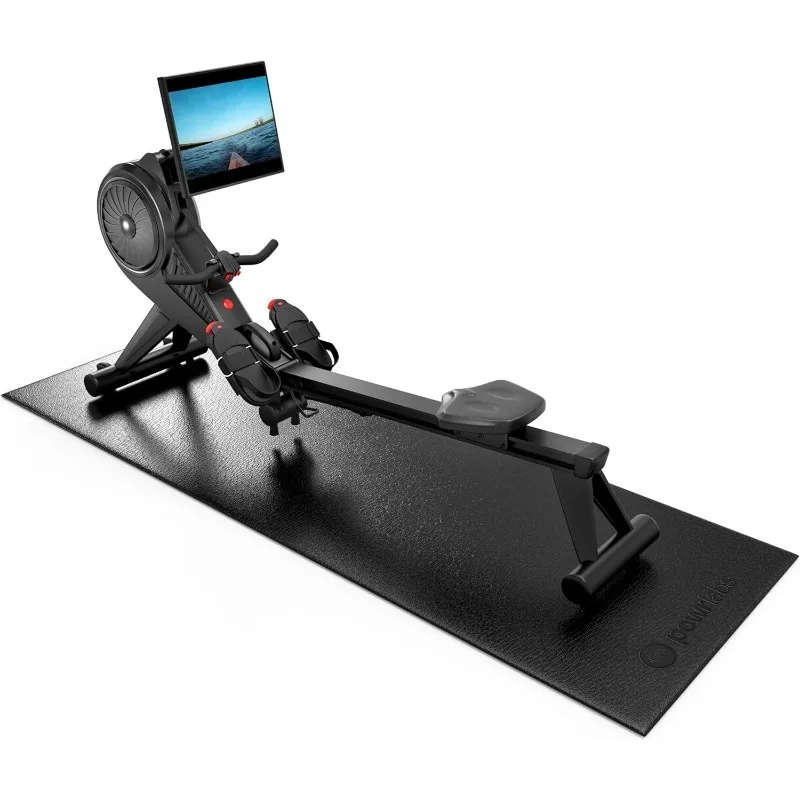 

Powr Labs Rowing Machine Mat, Treadmill Mat for Carpet & Hardwood Floors - Rower Mat for Hydrow, Concept 2, Peloton Rower, Exerc