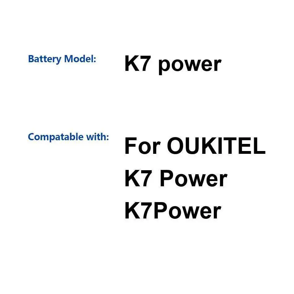 

Высокая совместимость для аккумулятора мобильного телефона Oukitel K7 Power 10000 мАч