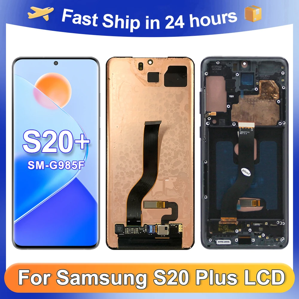 

S20 Plus 6.7''For Samsung For AMOLED S20+ G985 G985F G985F/DS LCD Display Touch Screen Digitizer Assembly Replacement