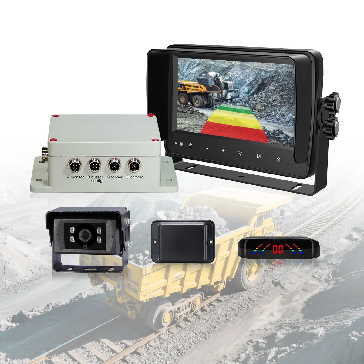 STONKAM – système d'avertissement Radar étanche IP69K, 77GHZ, avec caméra de recul, surveillance des angles aveugles, pour camion minier