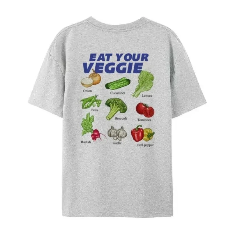 المرأة ريترو الخضار الجرافيك تيز Harajuku Y2k الشارع الشهير الجرونج الجمالية نباتي قميص بلوزات على الموضة الخريف والشتاء الملابس الداخلية