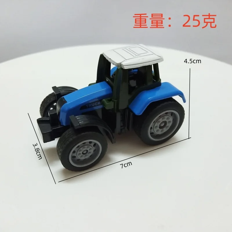 Children\'s Puzzle Toys Alloy Car Model Simulation Mini Farm Car Tractor Skidding Farmer Car Children Boys Birthday Gift Car Toys