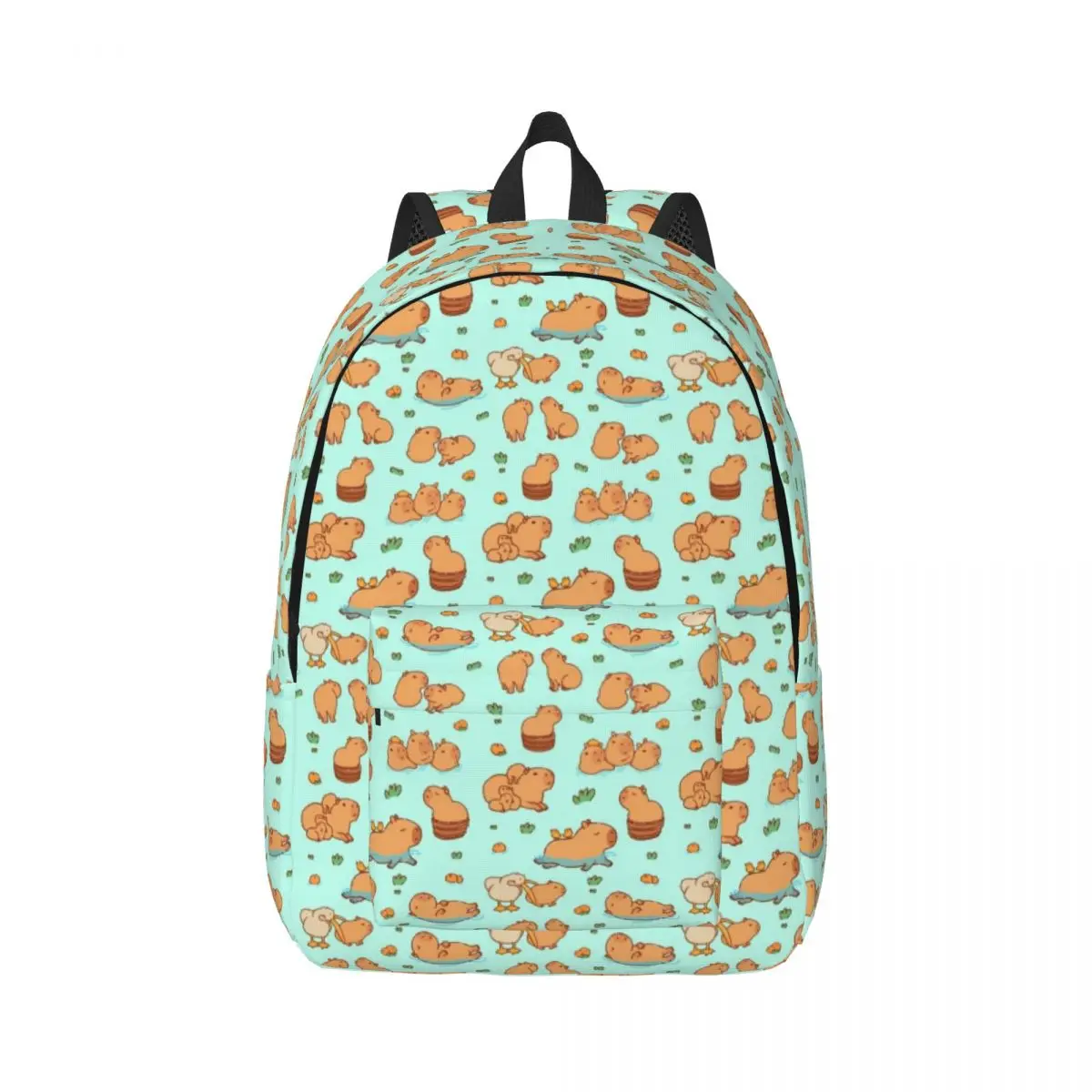 Mochila de lona elegante, lindo capivara, padrão sem costura, mochila confortável e espaçosa para trabalho, ao ar livre e viagens de fim de semana