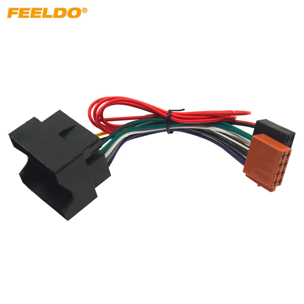 FEELDO Car Radio Harness Adapter For Volkswagen/Audi/Seat/Skoda With PQ Quadlock