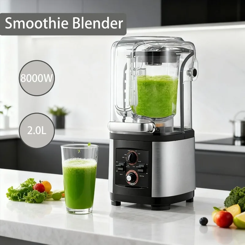 Household Soundproof Cover Blender EU Standard Low Noise Multifunction Smoothie Juicer Wall Breaker Mixing Machine Cross Border