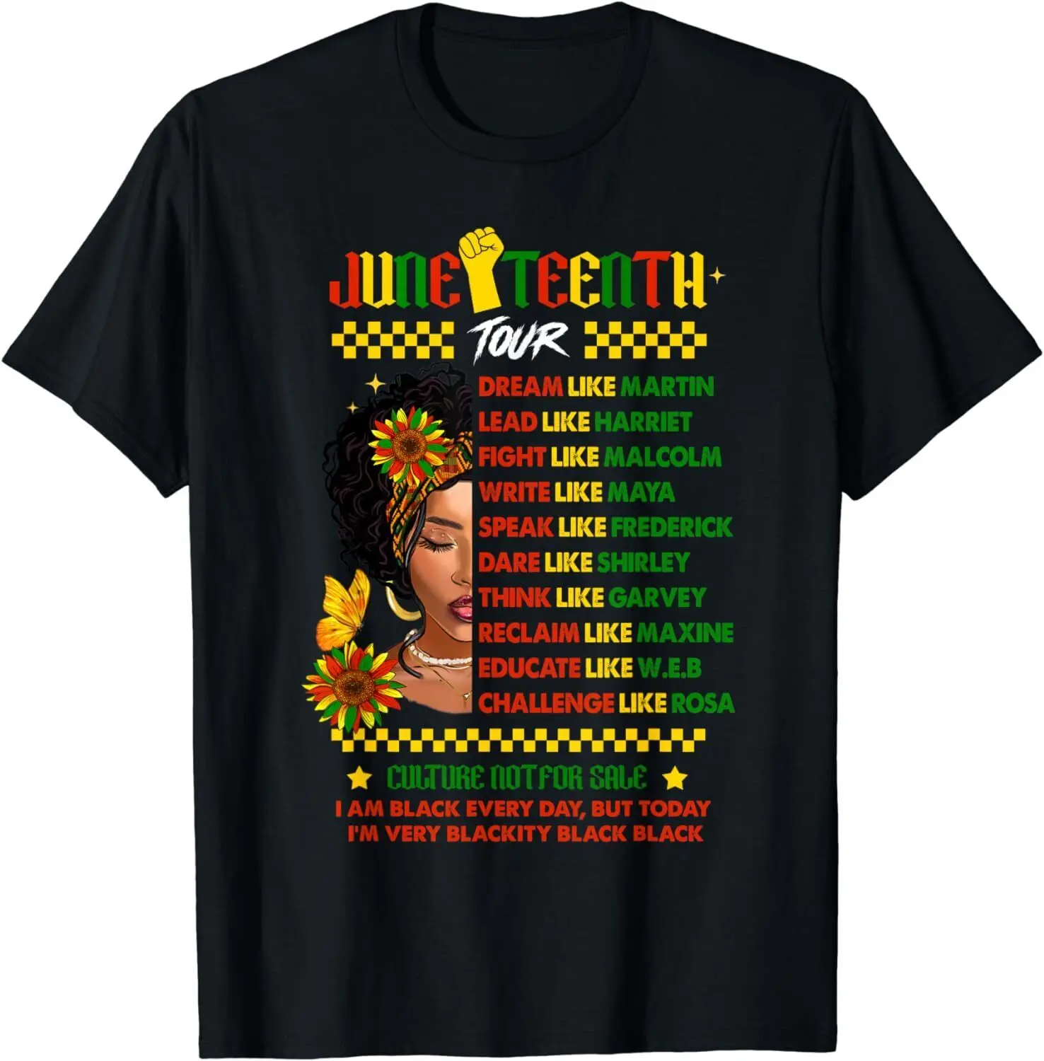 Juneteenth 1865 Dream Like Leader Black History Women Men T-Shirt