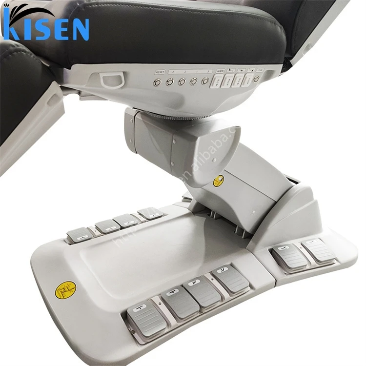 KISEN Spa Room White Black Facial  Lash Extension Bed 4 Motors Electric Massage Tables & Beds for Salon
