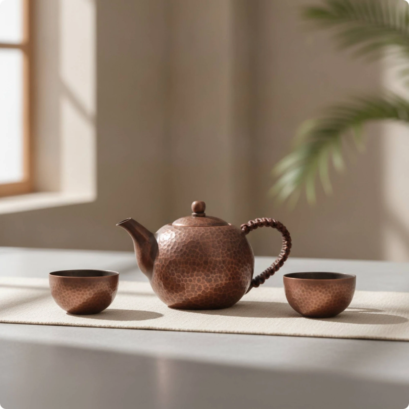 Hammered Copper Teapot Handmade Copper Teapot Tea Maker Antique-Inspired Pot Vintage for Collectors