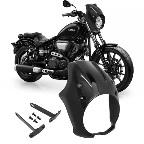 Máscara de faro de carenado para motocicleta, cubierta de horquilla delantera para Yamaha XVS 950 SPEC BOLT 950 2013-2022