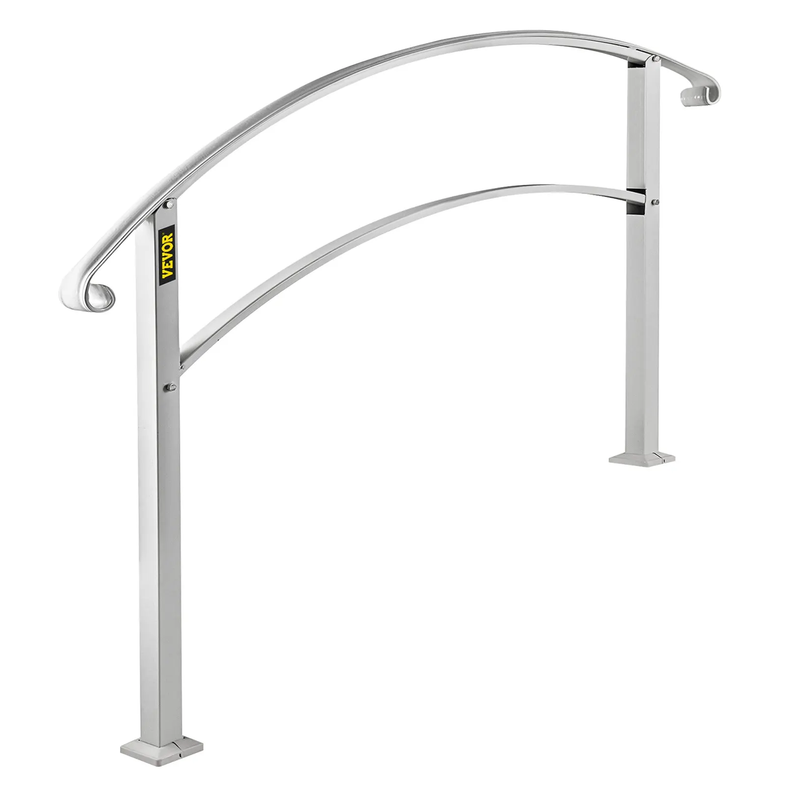 

Handrails For Outdoor Steps, Fit 1 Or 3 Steps Outdoor Stair Railing, White Wrought Iron Handrail, Flexible Front Porch Hand