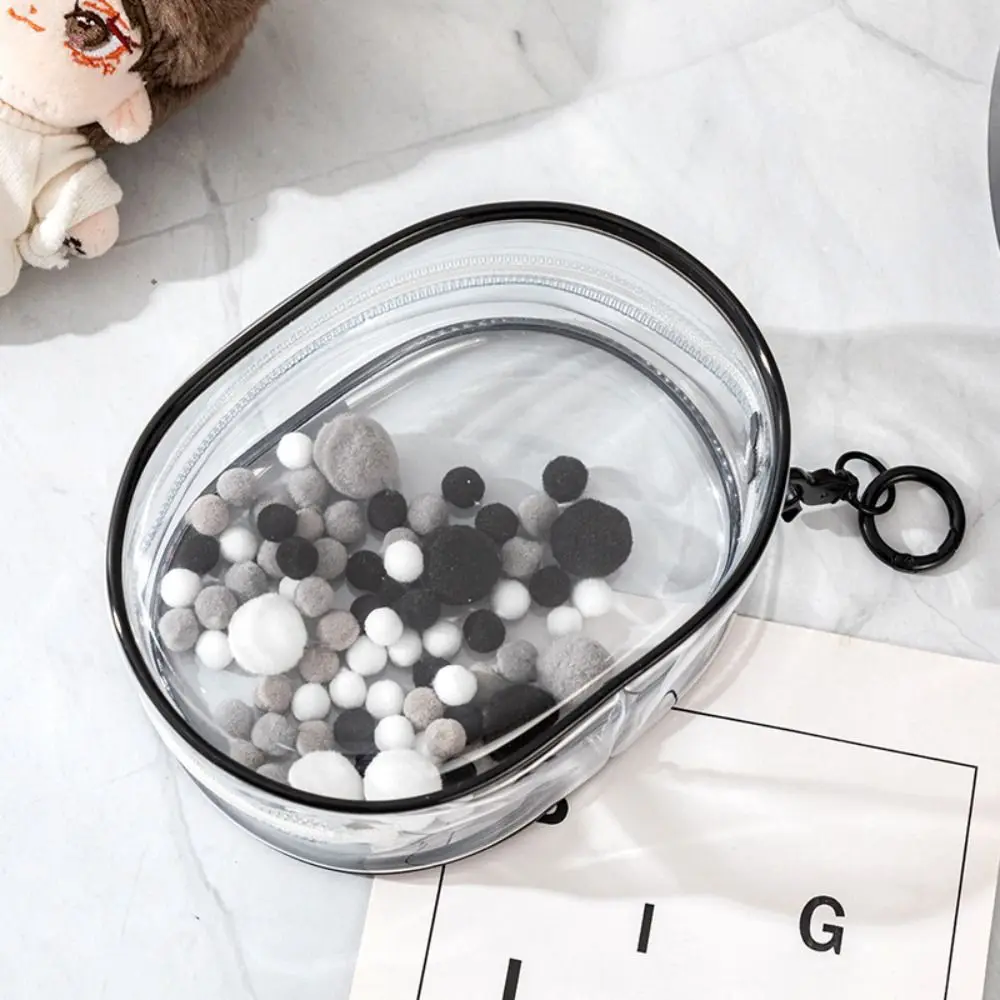 with Plush Ball Doll Transparent Walking Bag PVC with Keychain Cotton Doll Display Bag Thicken Creative Cotton Doll Storage Bag