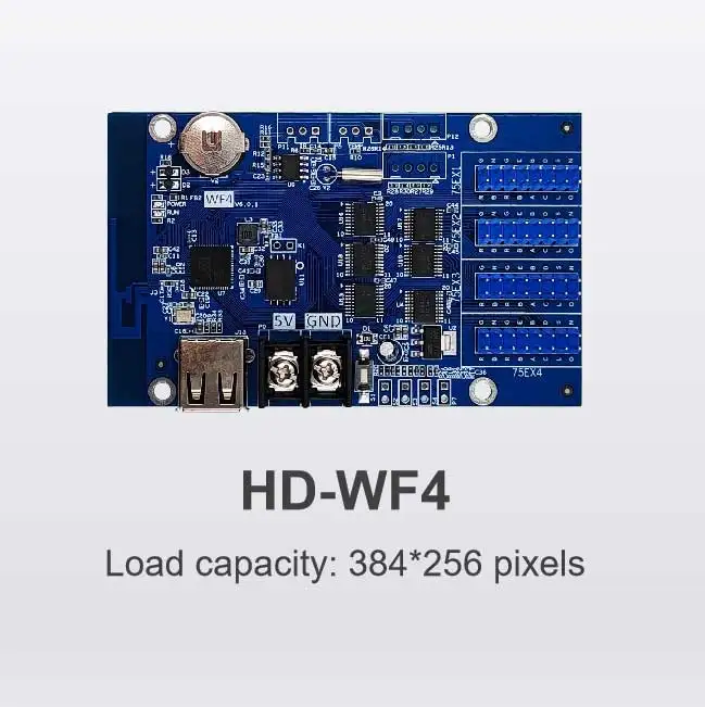 modulo de display led para sistema publicitario hub75 series control card hd wf4 novo 01