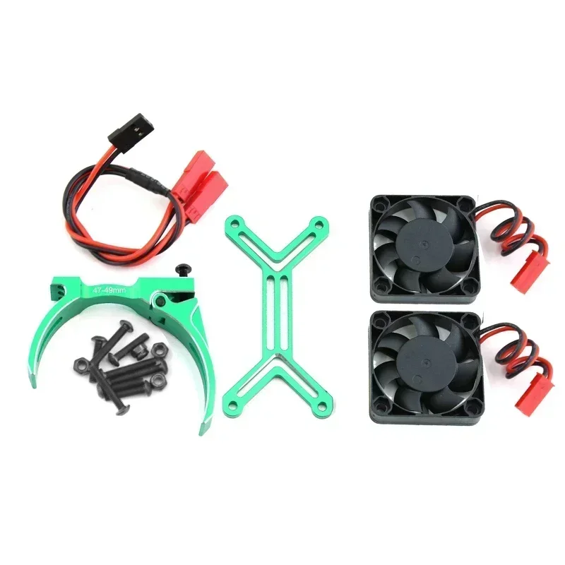 4985 1717 محرك بالوعة الحرارة المزدوج مروحة التبريد المبرد 47-49 مللي متر ل 1/5 X-MAXX XRT Arrma Kraton Outcast RC ترقية أجزاء السيارة