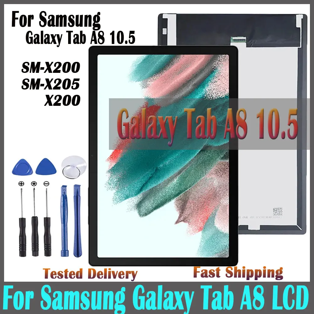 ﻿ New LCD Screen Display For Samsung Galaxy Tab A8 10.5 2021 SM-X200 SM-X205 X200 X205 With Touch Screen Digitizer Senor Replace