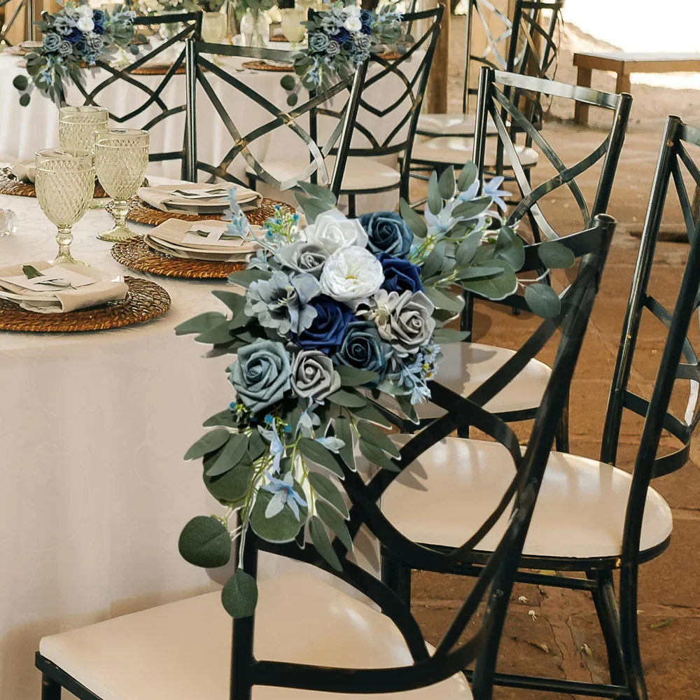 2024 Trend: Luxurious DIY Wedding Chair Back Decorations | Bridal Party & Stairway Florals