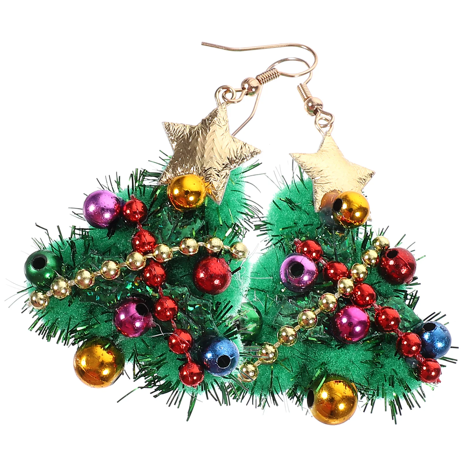 

Clothing Christmas Tree Bell Earrings Miss Garland Plastic Funny Xmas for Women