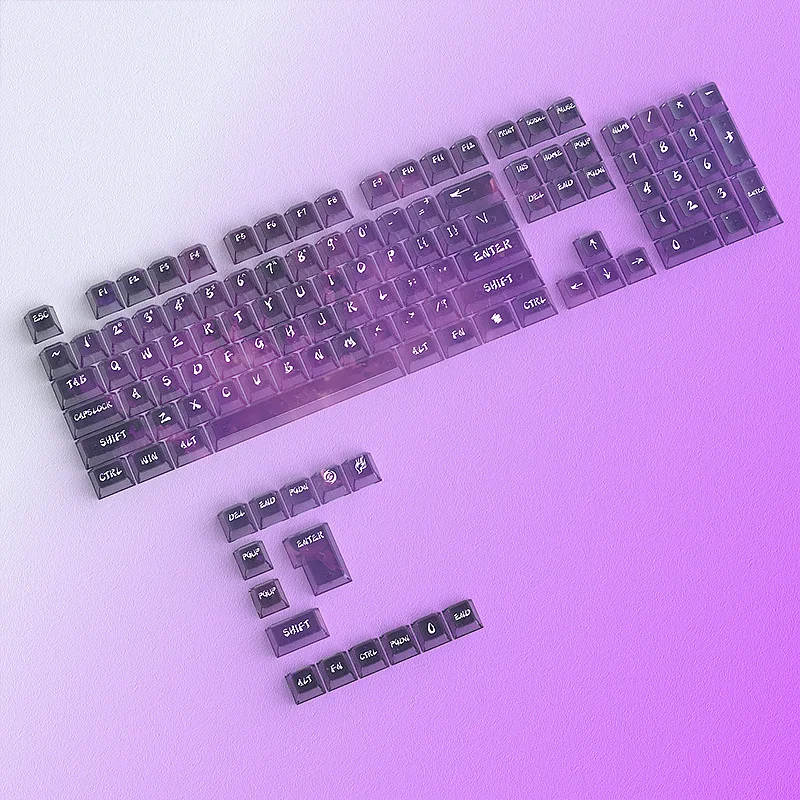 

Symphony Misty Star Sui Keycap PC Transparent 119 Key Small Full Set Original Mechanical Keyboard 7 Colors