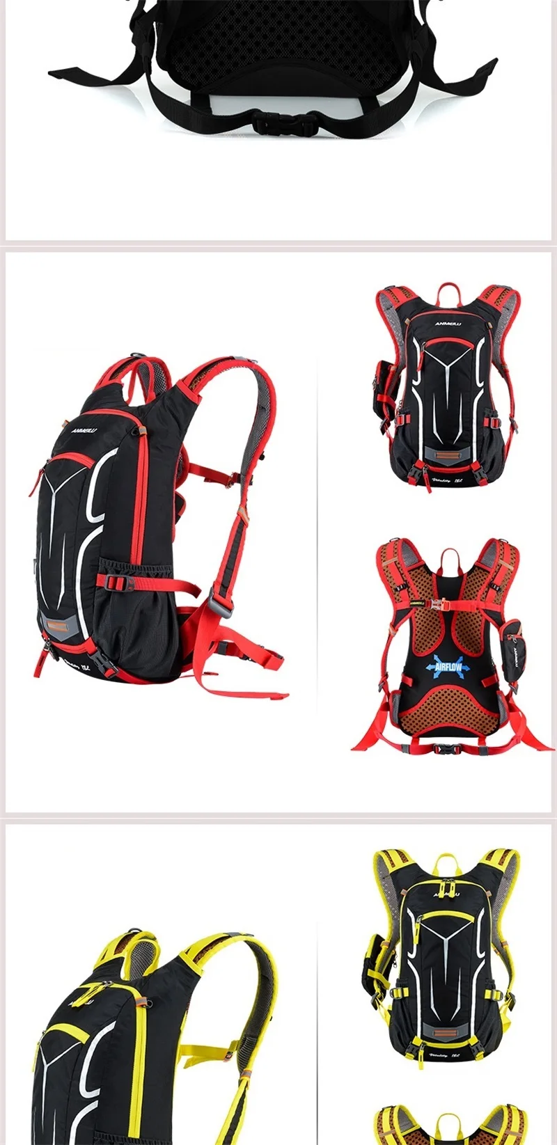Anmeilu Outdoor-Laufrucksack, Fahrradrucksack, Camping, Wandern, Trekking, wasserdichte Sportrucksäcke, Unisex, Klettern, Reisetasche – Detail 7