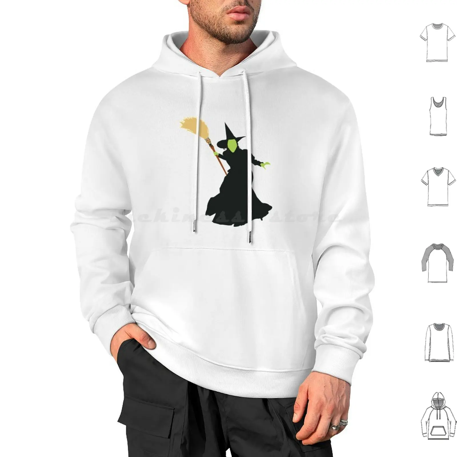 Wicked Witch Hoodie cotton Long Sleeve Oz Dorothy Wicked Toto Wizard Wicked Witch Glinda Tinman Dorothy Gale Emerald