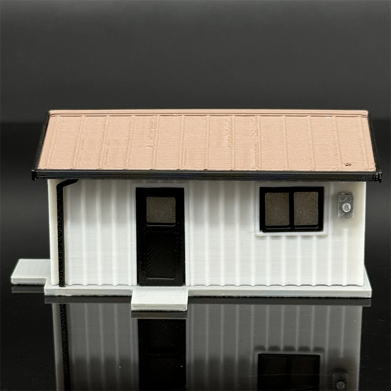 Novelty 1/87 HO Scale Guard Shack Diorama Exquisite House Miniature Model DIY Plastic Assembly Model Kits Hobby Idea Gifts