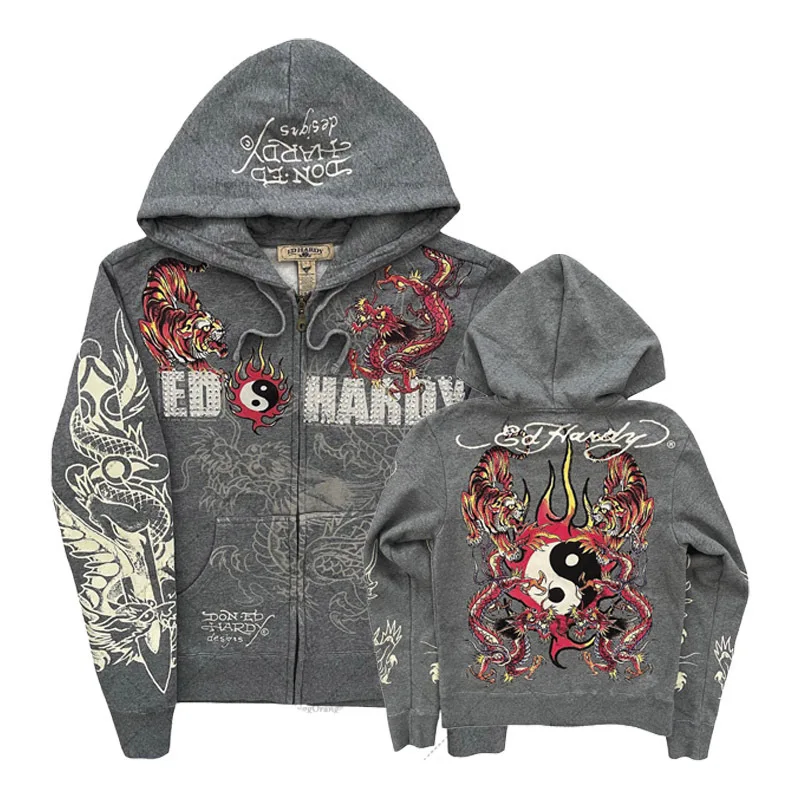 American Gothic Ro Skull Bonesขนาดใหญ่Hoodie Y2K Hip Hop Sle Streetwearไม่มียี่ห้อNo Sve 00% วัสดุอื่นๆ