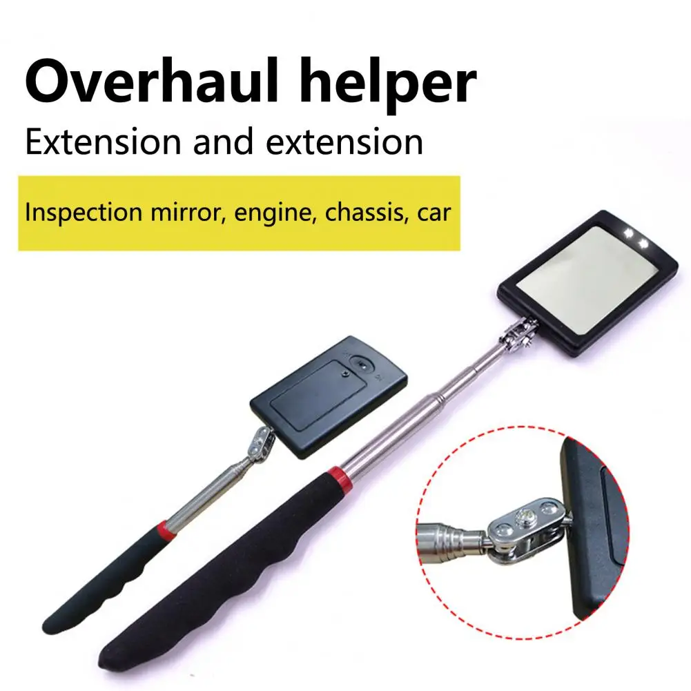 Car Detector Mirror 360-degree Rotation Retractable Car Detection Lens Extensible Telescopic Car Inspection Mirror