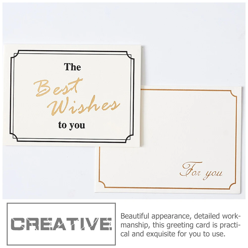 

10 Sets Folding Greeting Birthday Blessing Cards Festival Thank You Cards For Party Wedding School Familyinvitation Postcard