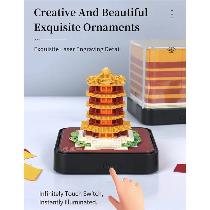 Efficient 2024 Calendar Memo Pad 3D Paper Art Earth Decoration Desk Calendar DIY Notes Notepad Sculpture Tower Durable Easy Inst