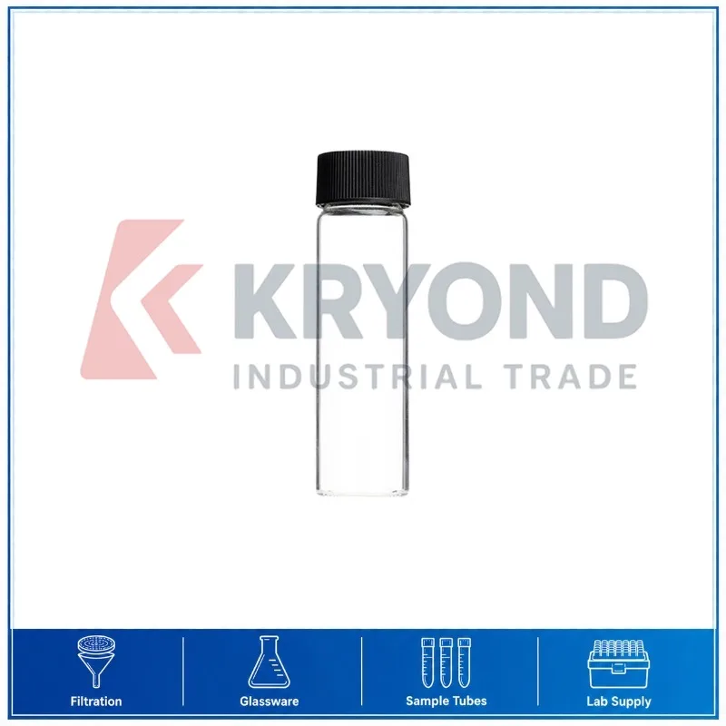 Clear Glass Vial Heat Resistant Sample Bottle 2mL 5mL 10mL 15mL 20mL 40mL 60mL Laboratory Storage Vessel Research Series Edition