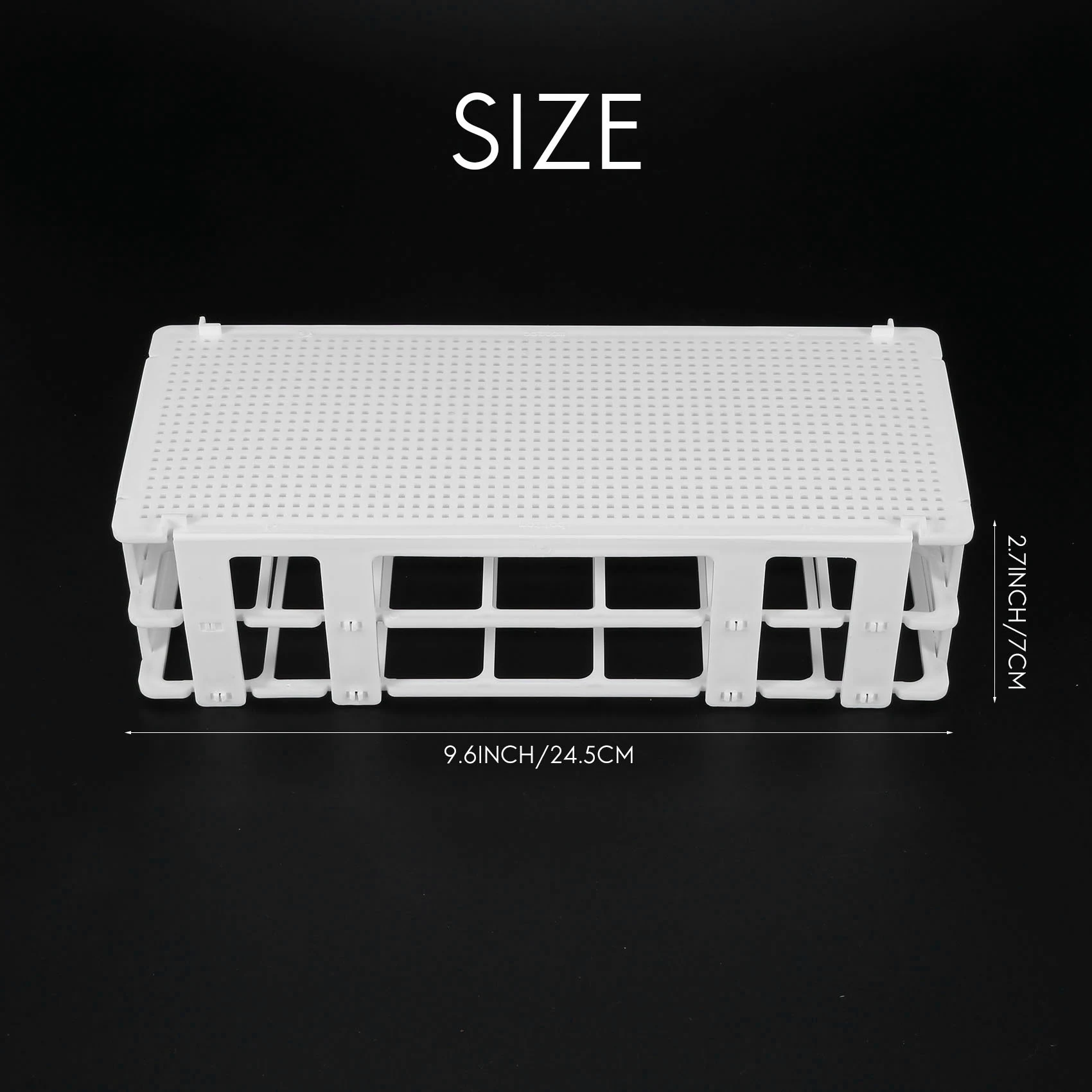 3 Packs Plastic Test Tube Rack, 21 Holes Lab Test Tube Rack Holder for 30mm Test Tubes, White, Detachable (21 Holes)