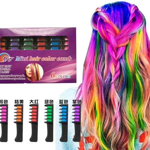 헤어 염색 빗 마스카라 디자인 크레용, 헤어 컬러링 초크, 임시 염색 연필, 미니 일회용 전문 헤어 염료, 6 개, 1 개 Best5 헤어 염색 빗 마스카라 디자인 크레용, 헤어 컬러링 초크, 임시 염색 연필, 미니 일회용 전문 헤어 염료, 6 개, 1 개 Best5