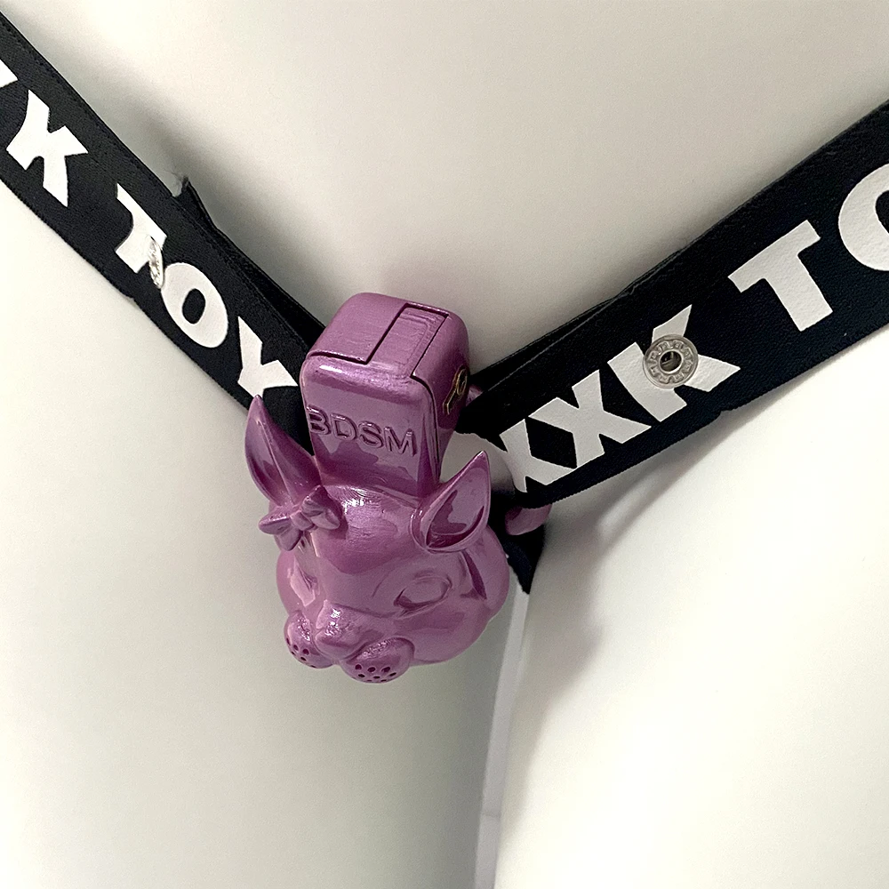 FXXK TOY Male Chastity Cage Anti-off Device Elastic Band Auxiliary Belt Adjustable Underwear Rope Sex Toys for Cock Cage