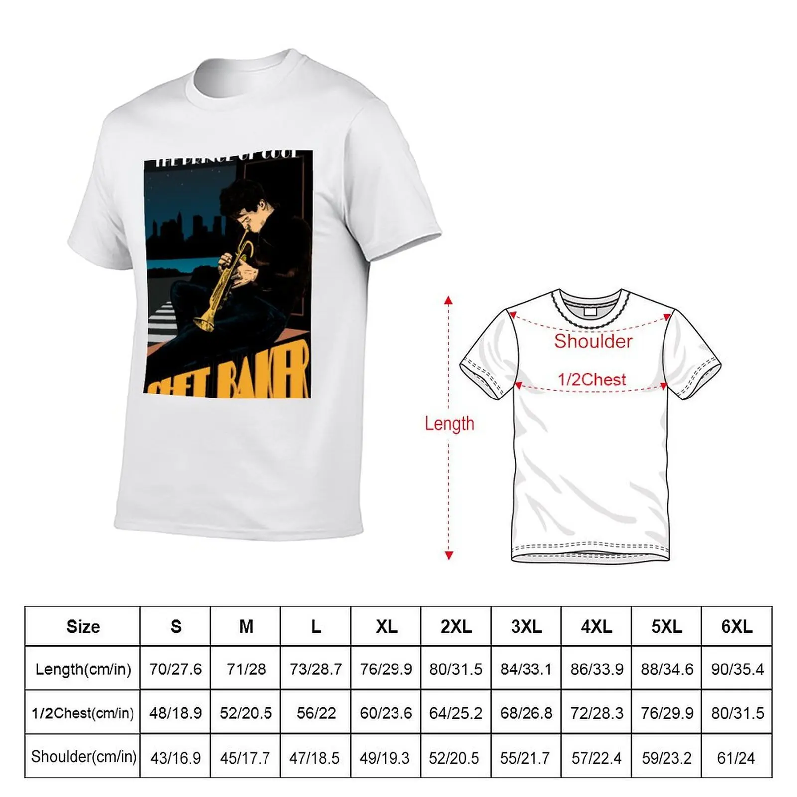 Chet Baker Jazz Poster T-Shirt t shirt for man g man t shirts for men T-Shirt