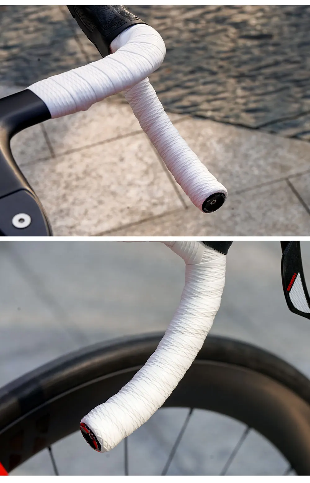 Fahrradlenkerband, 2 Stück, mit Endstopfen, Silikon-Lenkerband, Stoßdämpfung, rutschfest, langlebig, Fahrradwickel für Rennrad, NEU – Detail 10