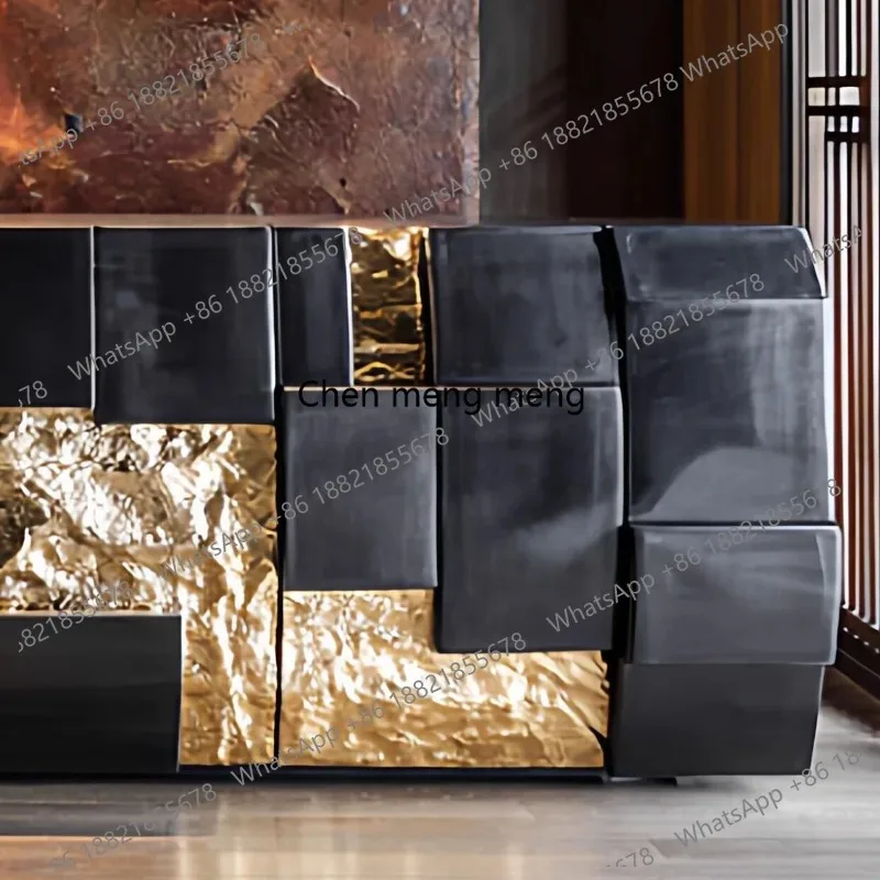 RR Light luxury art aesthetics side cabinet decorative cabinet luxury furniture