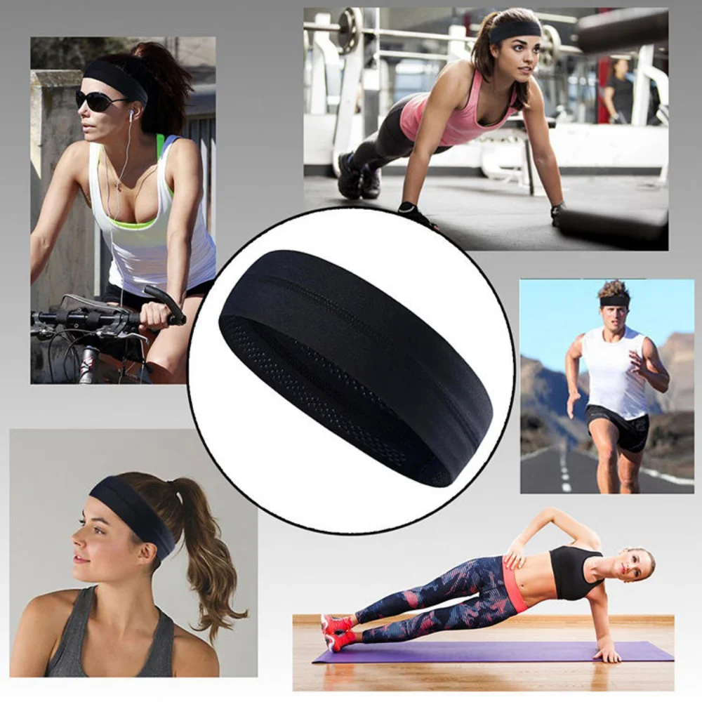Diademas deportivas simples de secado rápido para mujer, diadema ajustable antideslizante para Yoga, gorros para correr para hombre