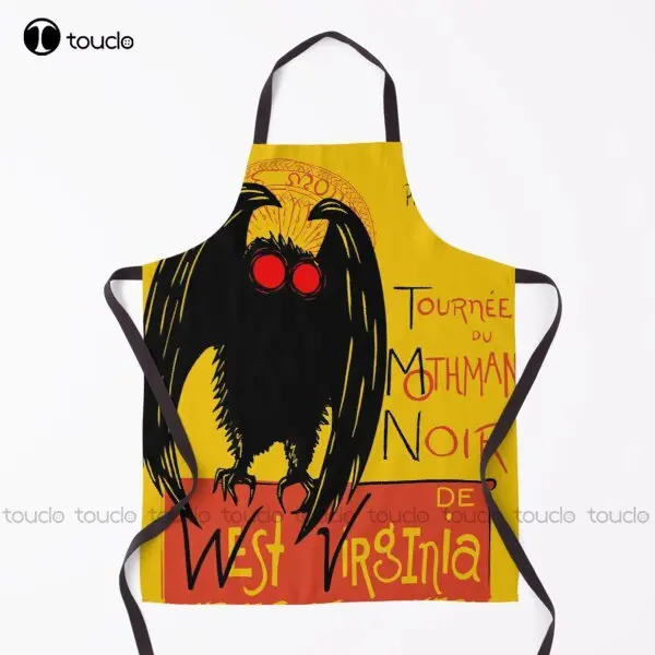 

Фартук Mothman Noir Mashup, фартук-гриль для женщин и мужчин, унисекс, для взрослых, для сада, кухни, домашняя уборка, фартук на заказ, Новинка