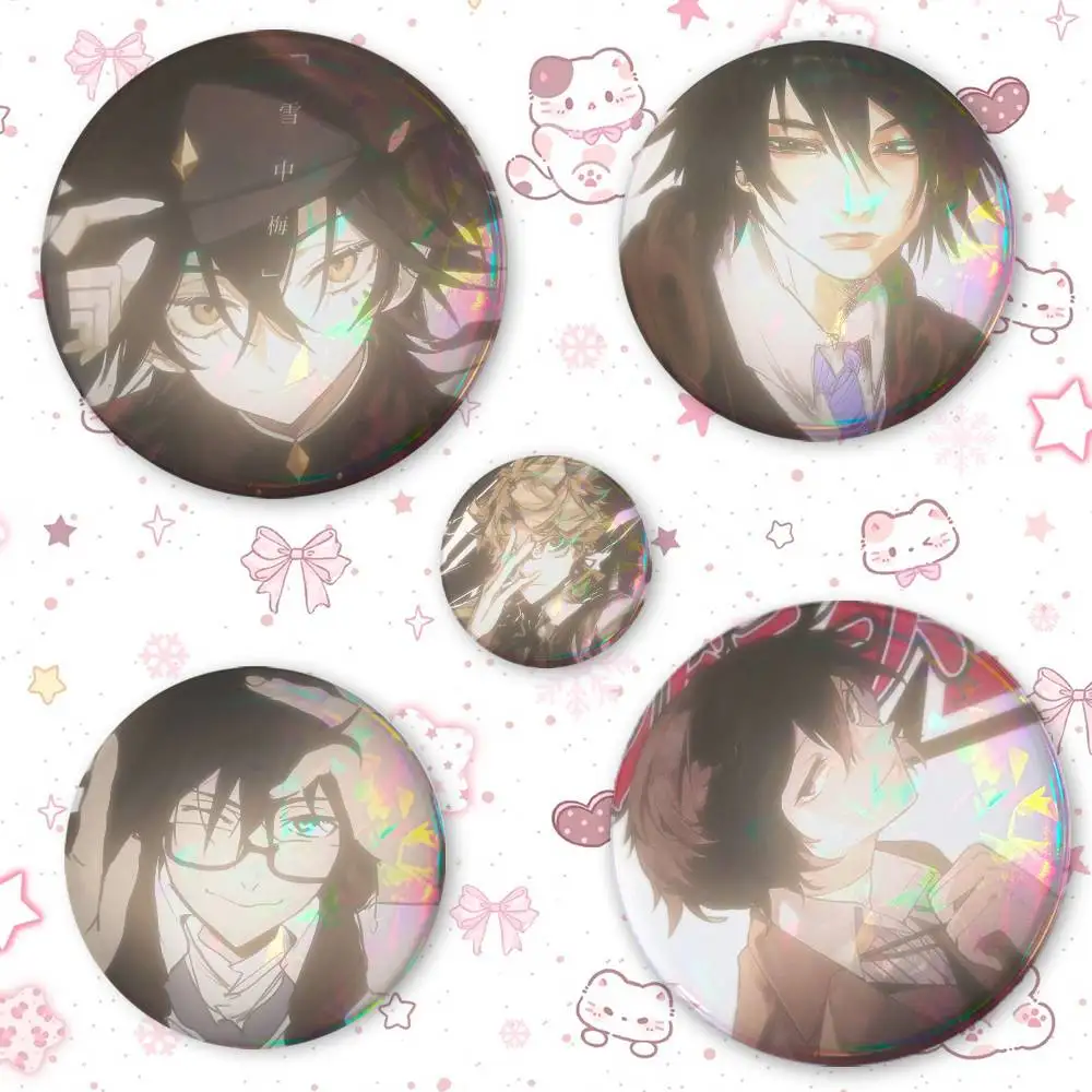 Bungo Stray Dogs Fashion Button Badge Pin Set Cool Anime Game Cartoon Music Design Brooch For Backpack Clothes
