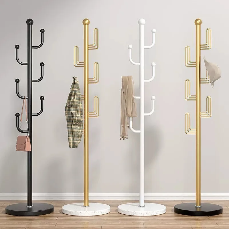 

Coat rack Bedroom Household Clothes Drying Rack Floor-standing Single-pole Storage and Hanging Clothing Storage Hanger New