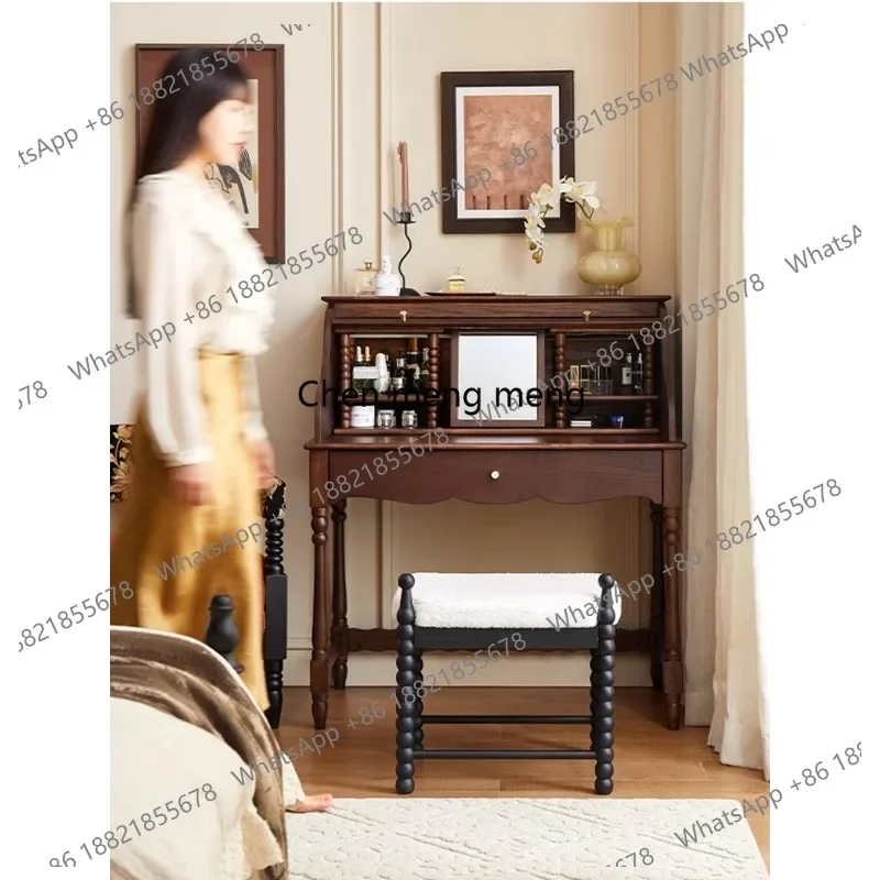 M85 French retro organ, roller shutter, solid wood dresser, household dresser, integrated storage and storage