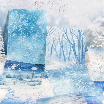 นายกระดาษ 6 สไตล์ 20 ชิ้น/ถุงฤดูหนาวหิมะเกล็ดหิมะ Scenic วัสดุสติกเกอร์ DIY ตกแต่งสติกเกอร์สมุดภาพอัลบั้ม