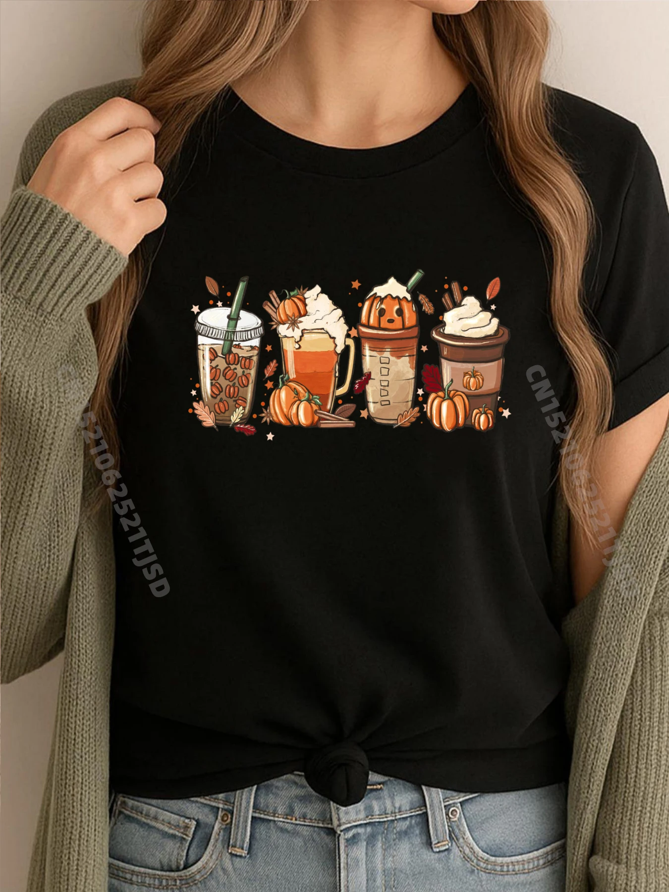 

Тыквенные специи Латте, осенние кофейные тыквенные специи, розовые футболки с рисунком на День благодарения для женщин